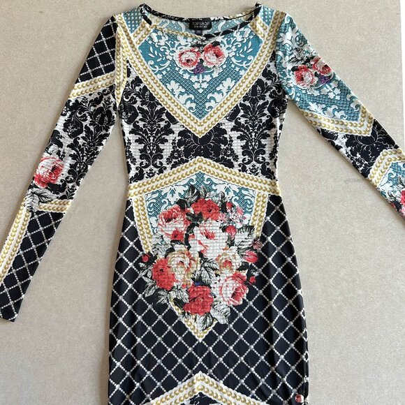 Topshop Baroque Print Tapestry Bodycon Dress ASO Effy Stonem - Picture 4 of 10